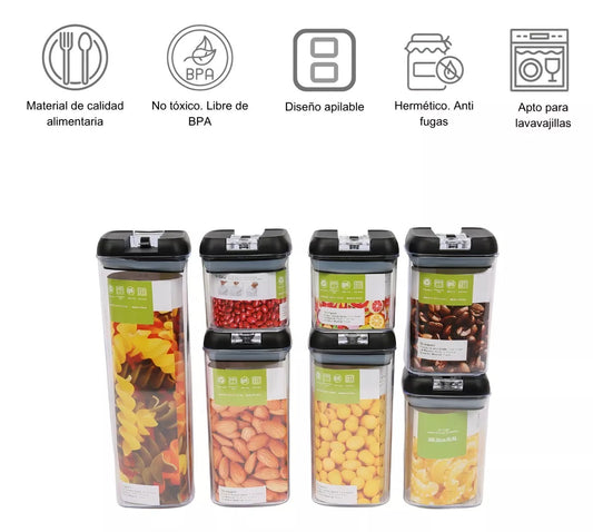 7 Frascos Organizadores Hermeticos para tu Cocina