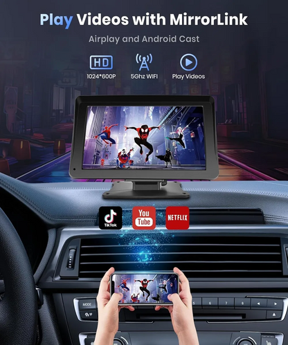 🚗📱 Convierte tu carro en un auto Inteligente Pantalla CarPlay + Cámara de Reversa